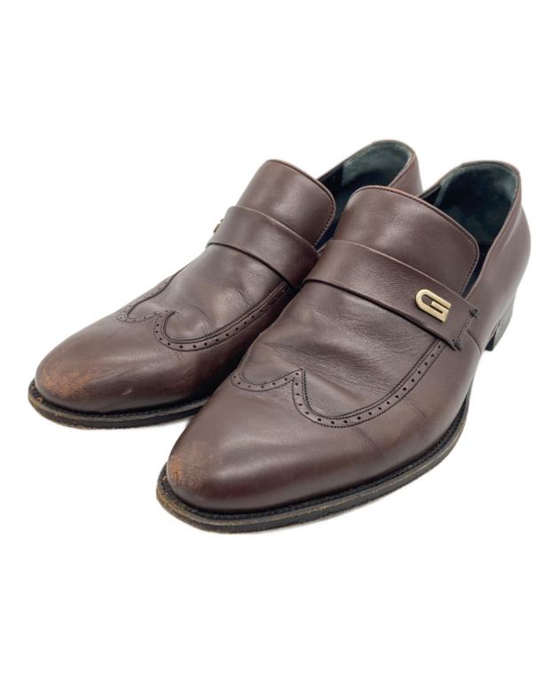中古・古着通販】GUCCI (グッチ) ローファー ブラウン サイズ:41 1/2