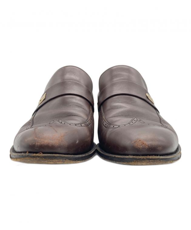 GUCCI グッチ ビジネスシューズ ローファー ブラウン 39 1/2 中古・古着通販】GUCCI (グッチ) ローファー ブラウン サイズ:41 1/2