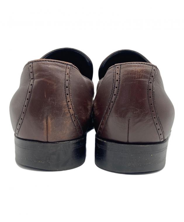 GUCCI グッチ ビジネスシューズ ローファー ブラウン 39 1/2 中古・古着通販】GUCCI (グッチ) ローファー ブラウン サイズ:41 1/2