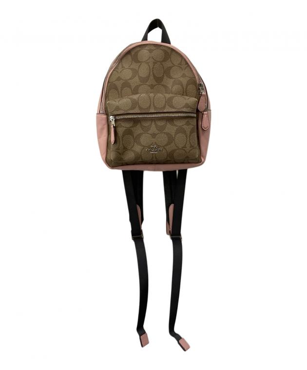 中古・古着通販】COACH (コーチ) リュック ブラウン×ピンク｜ブランド