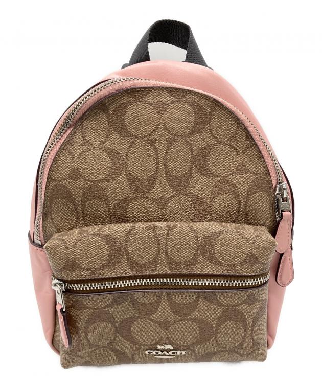 中古・古着通販】COACH (コーチ) リュック ブラウン×ピンク｜ブランド