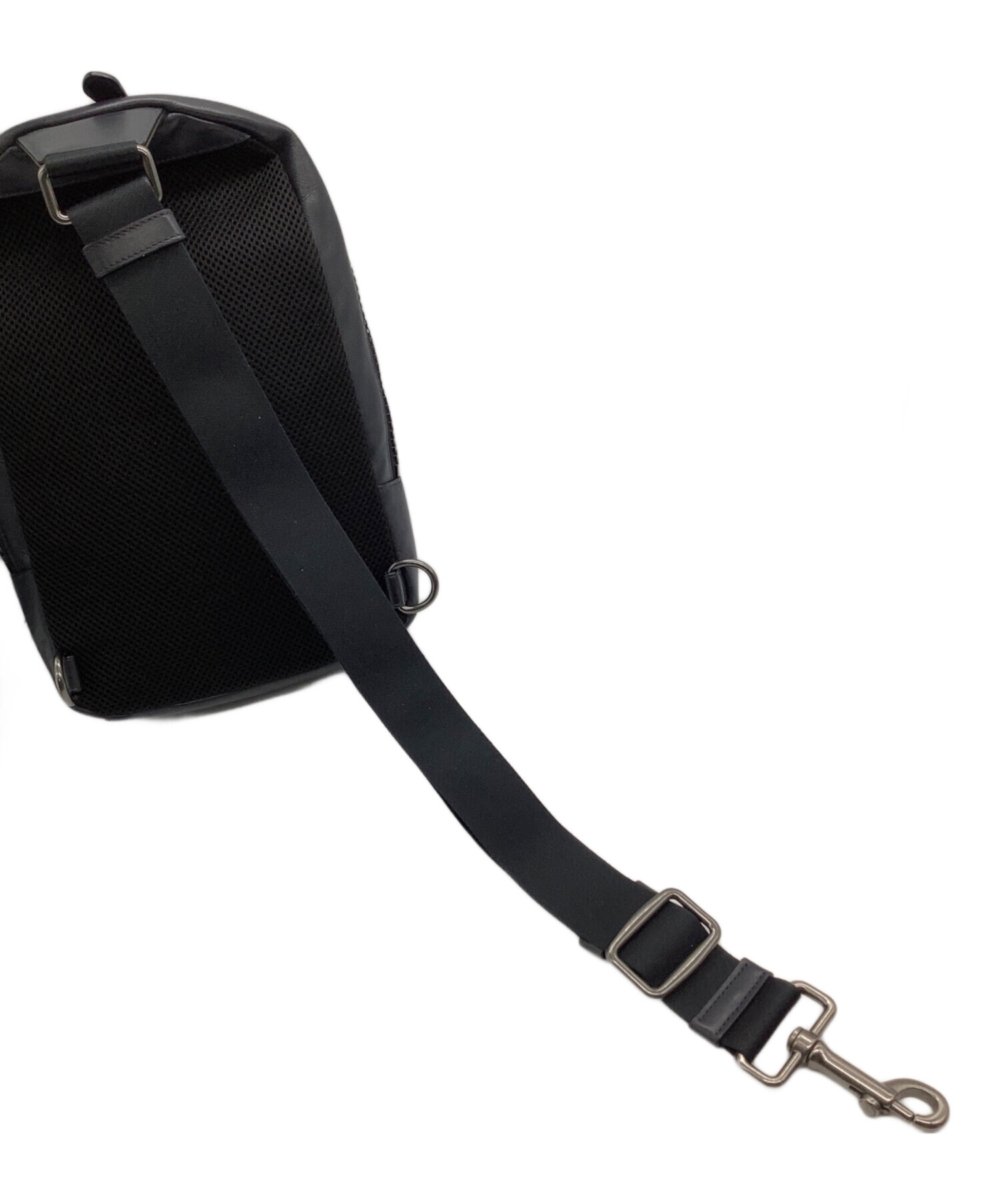 中古・古着通販】COACH (コーチ) ボディーバッグ ブラック×ブルー
