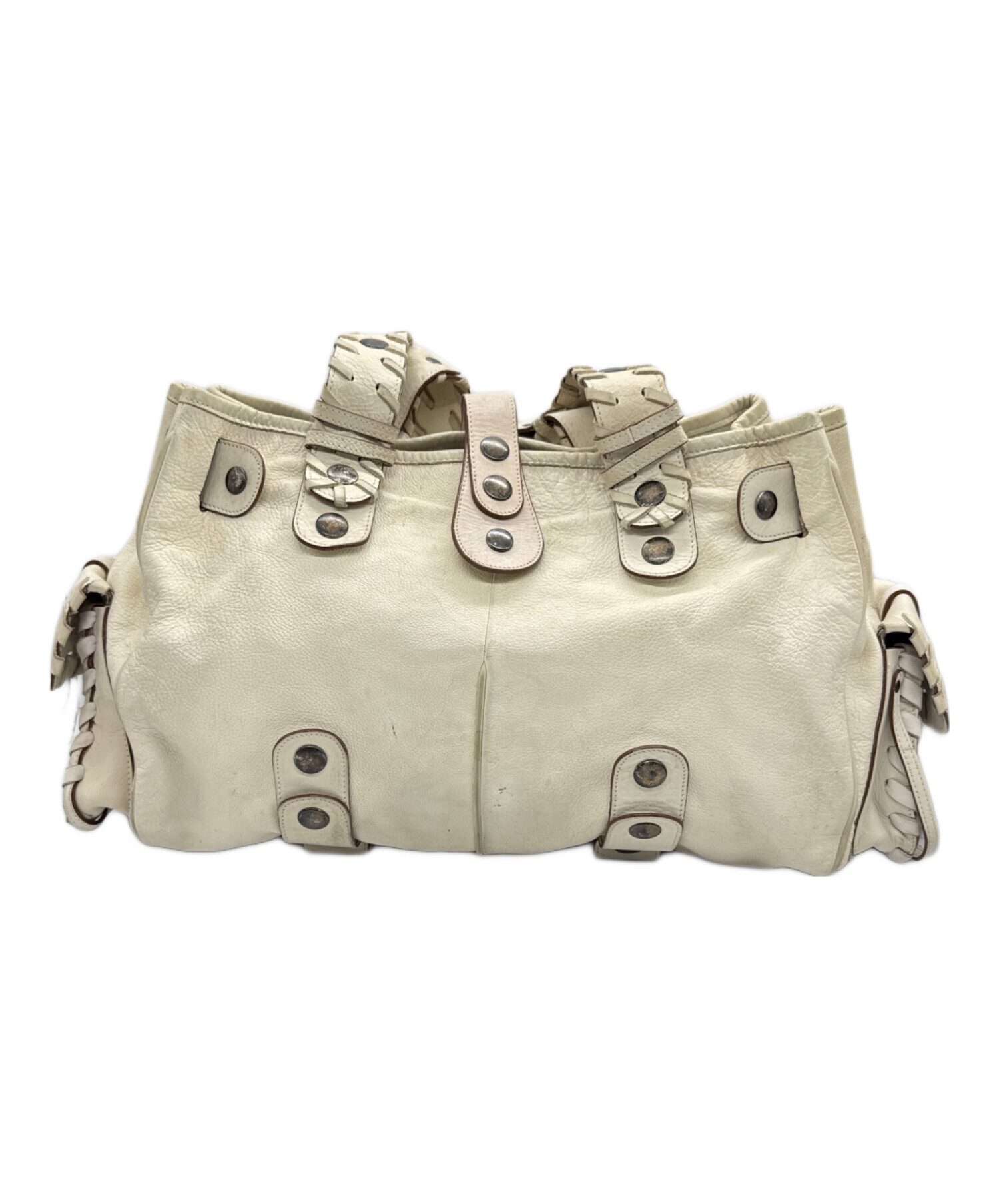 Chloe クロエ ショルダーバッグ  白 【古着】【中古】【送料無料】 中古・古着通販】Chloe (クロエ) ショルダーバッグ アイボリー
