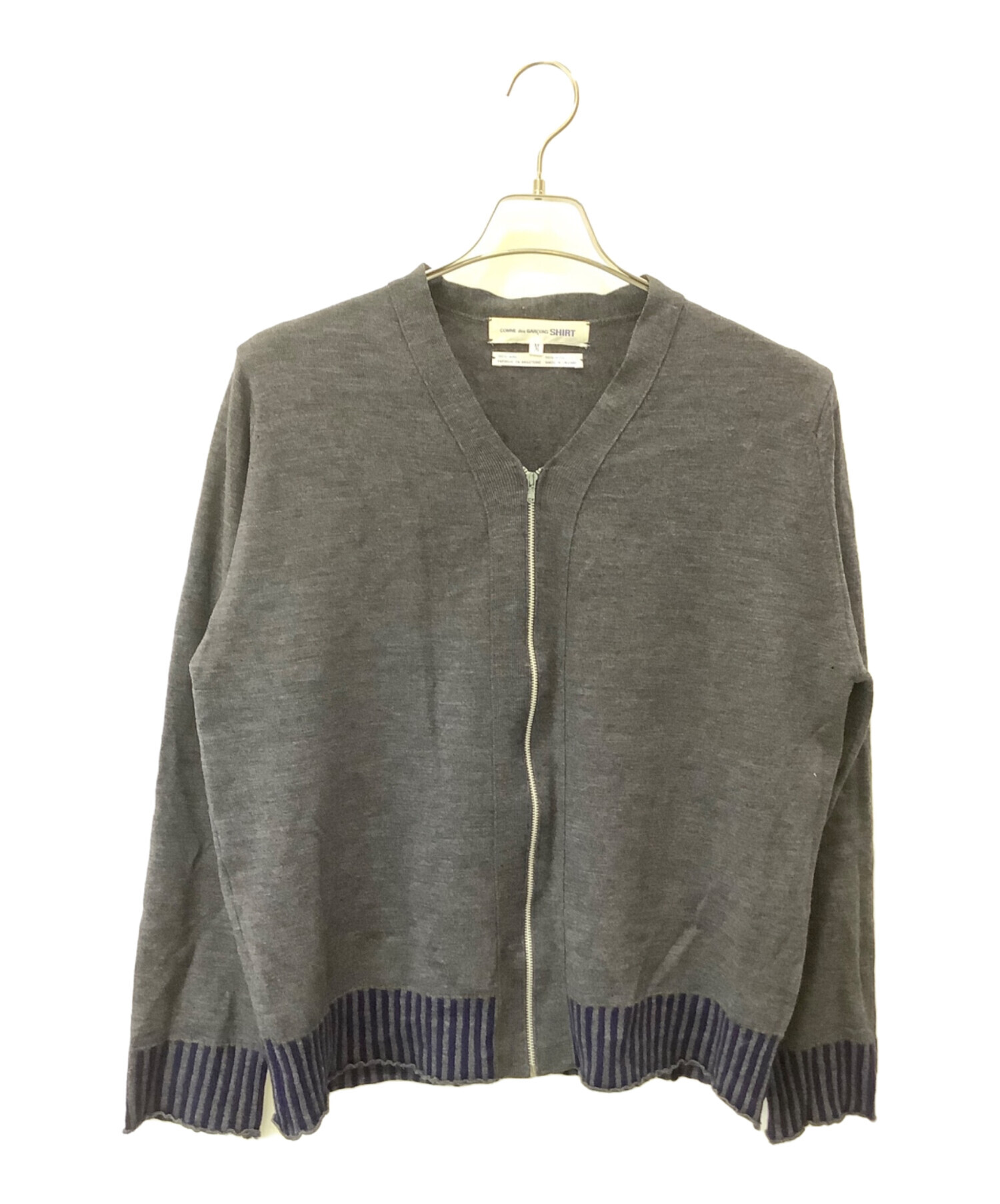 tricot COMME des GARCONS カーディガン M グレー 【古着】【中古】【送料無料】 中古・古着通販】COMME des GARCONS SHIRT (コムデギャルソンシャツ