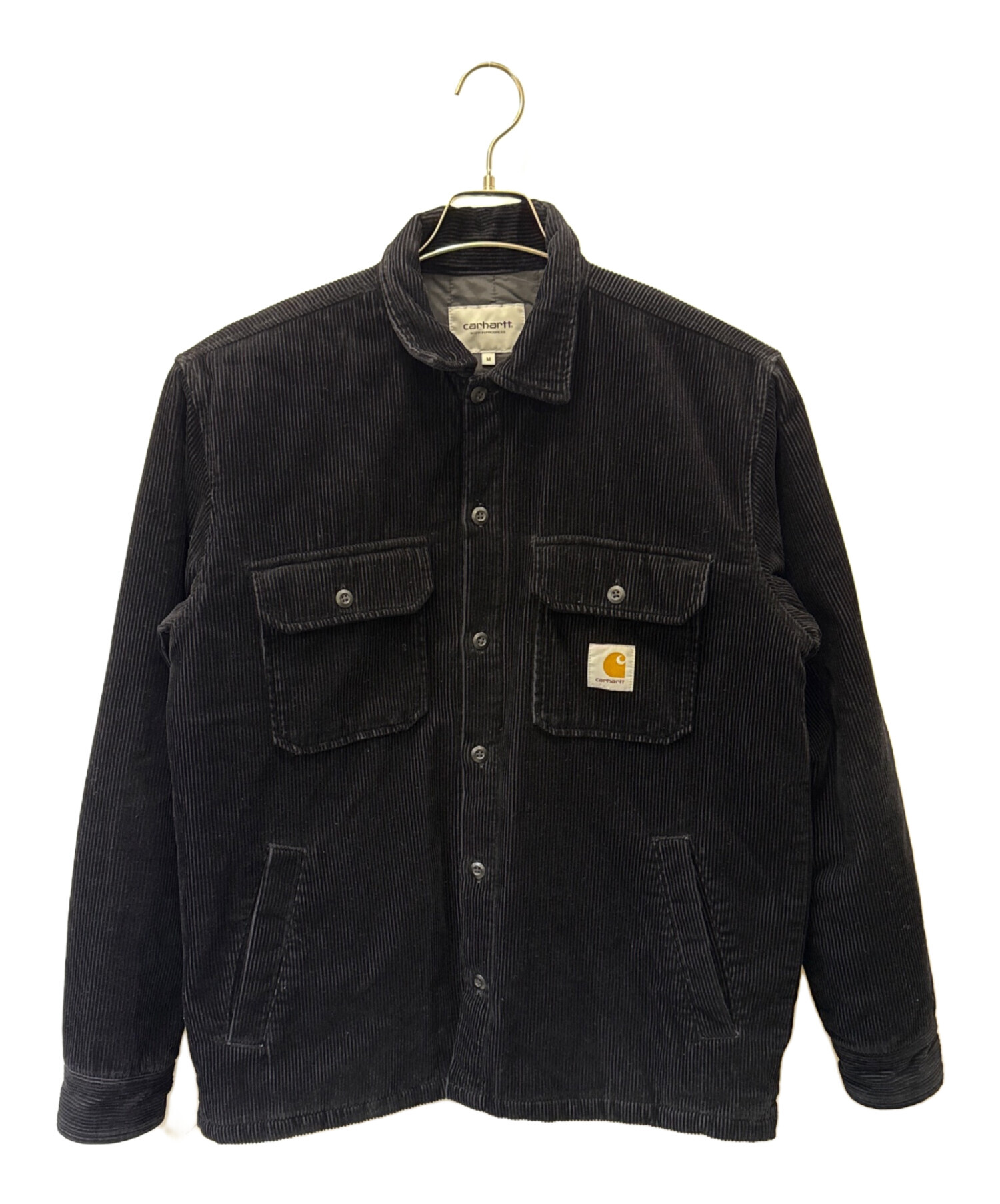 石*ろ様 Carhartt コーデュロイジャケット ブラック 中古・古着通販】CarHartt (カーハート) コーデュロイジャケット
