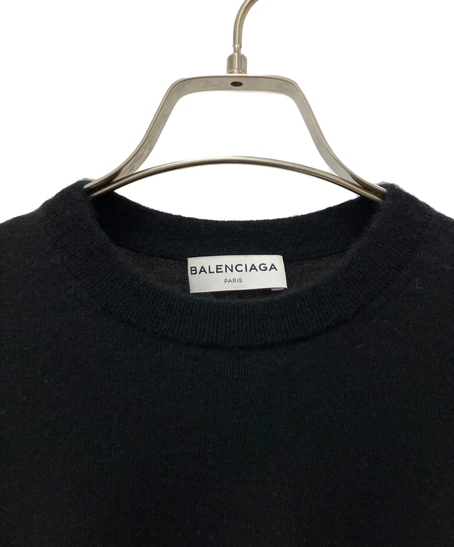 BALENCIAGA ニット Sサイズ 中古・古着通販】BALENCIAGA (バレンシアガ) 薄手ニット ブラック