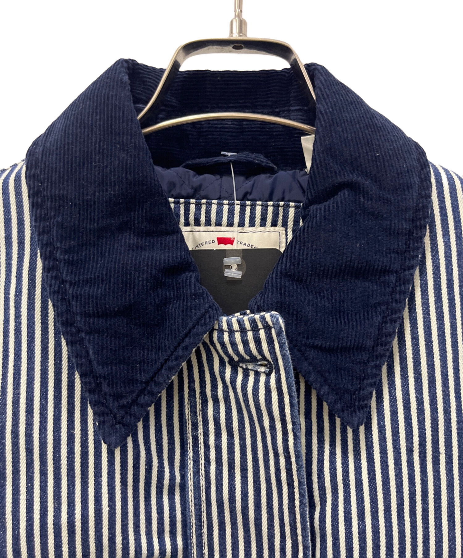 中古・古着通販】LEVI'S (リーバイス) ストライプジャケット ホワイト