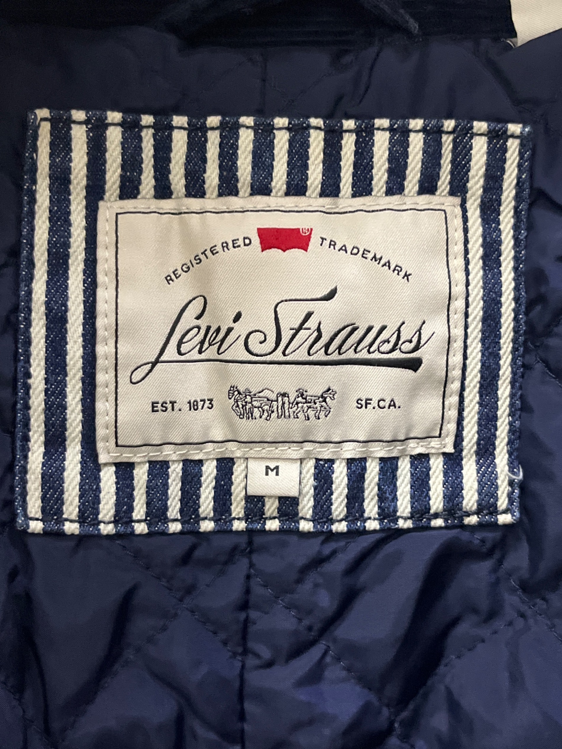 中古・古着通販】LEVI'S (リーバイス) ストライプジャケット ホワイト