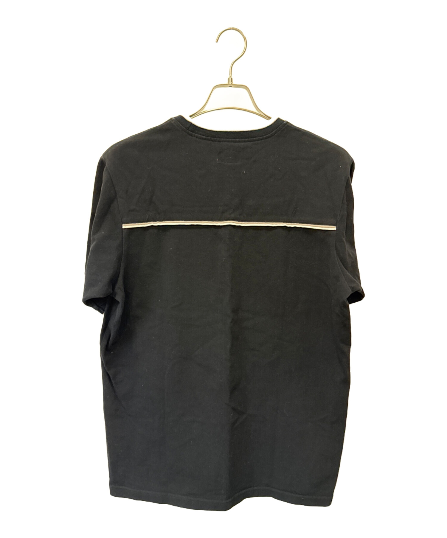 シュプリーム 23AW Tシャツ カットソー 半袖 ロゴ刺繍 黒 ブラック M 