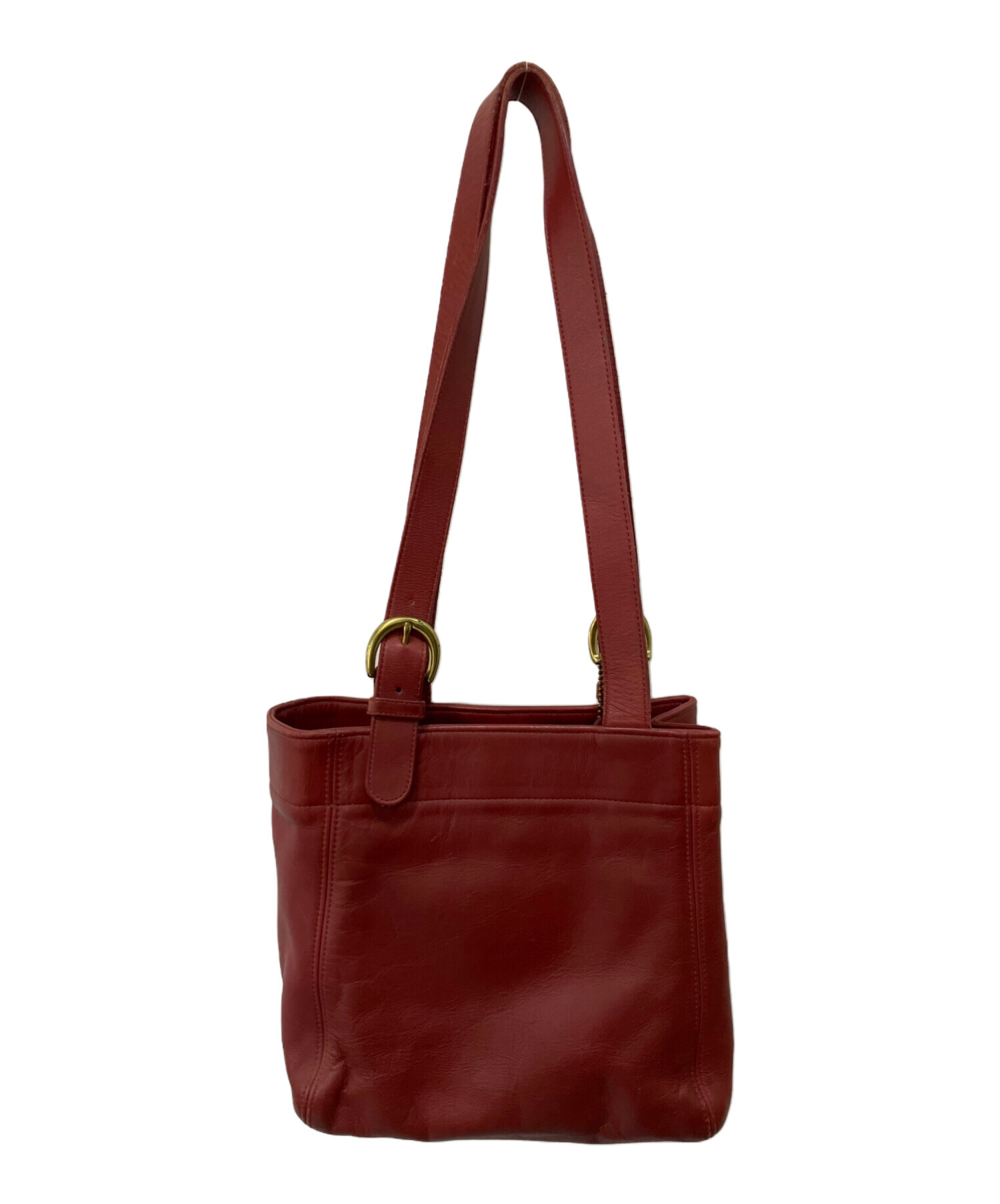 中古・古着通販】COACH (コーチ) レザートートバッグ レッド｜ブランド 
