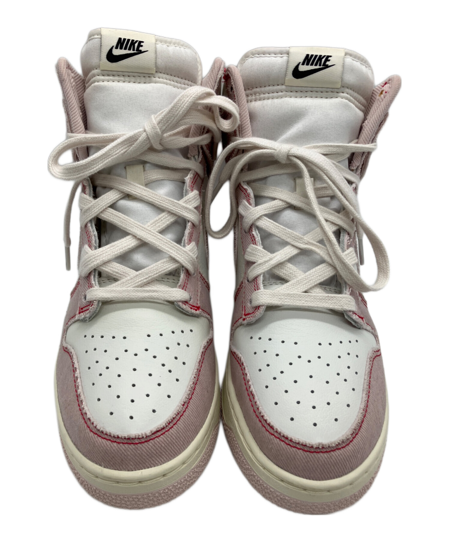 中古・古着通販】NIKE (ナイキ) ハイカットスニーカー ホワイト×ピンク 