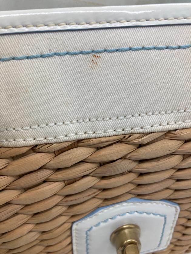 中古・古着通販】COACH (コーチ) カゴバッグ ベージュ×ホワイト