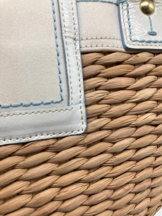 中古・古着通販】COACH (コーチ) カゴバッグ ベージュ×ホワイト