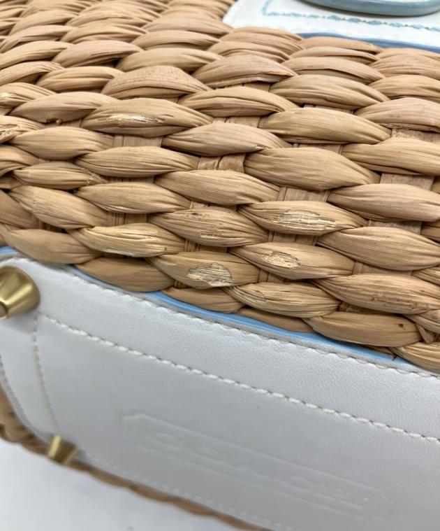 中古・古着通販】COACH (コーチ) カゴバッグ ベージュ×ホワイト