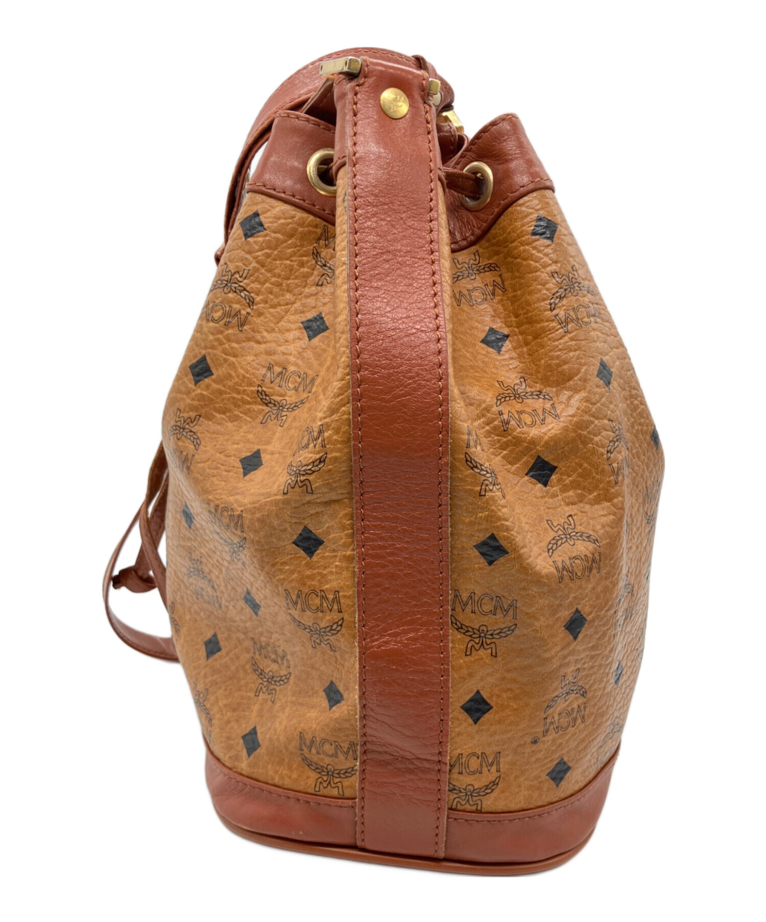 MCM巾着型ヴィンテージバッグ 中古・古着通販】MCM (エムシーエム) 巾着ショルダーバッグ ブラウン