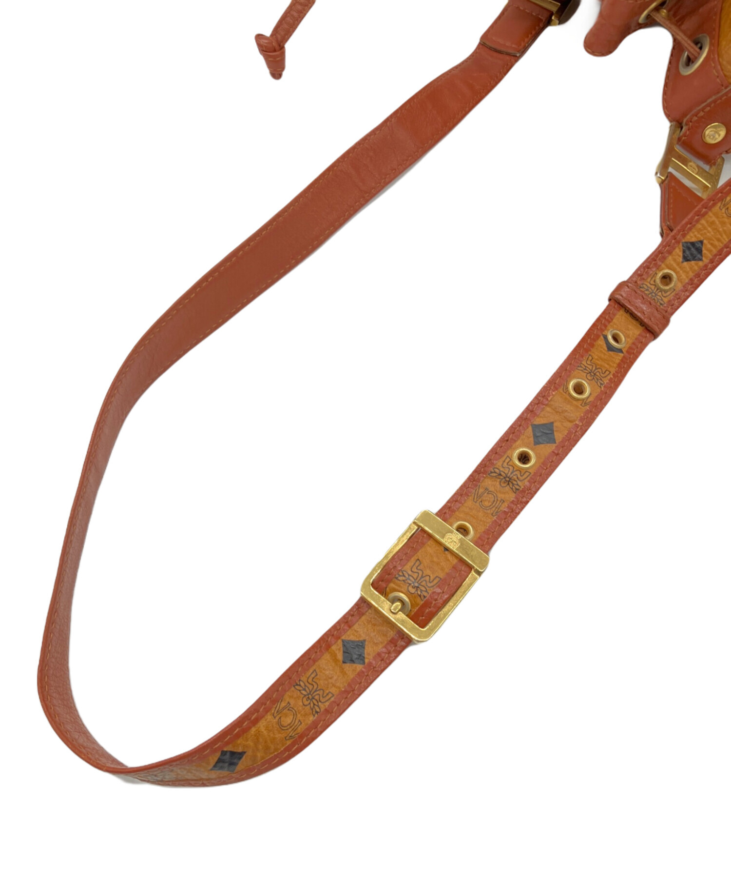 中古・古着通販】MCM (エムシーエム) 巾着ショルダーバッグ ブラウン 