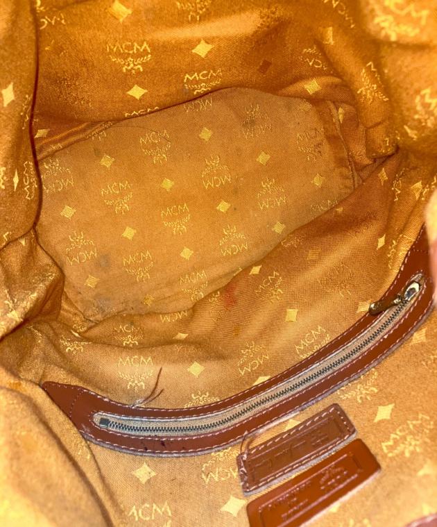 MCM 巾着バッグ　ヴィンテージ　巾着ショルダー MCM（エムシーエム） 巾着バッグ ショルダーバッグ ブラウン 本物保証