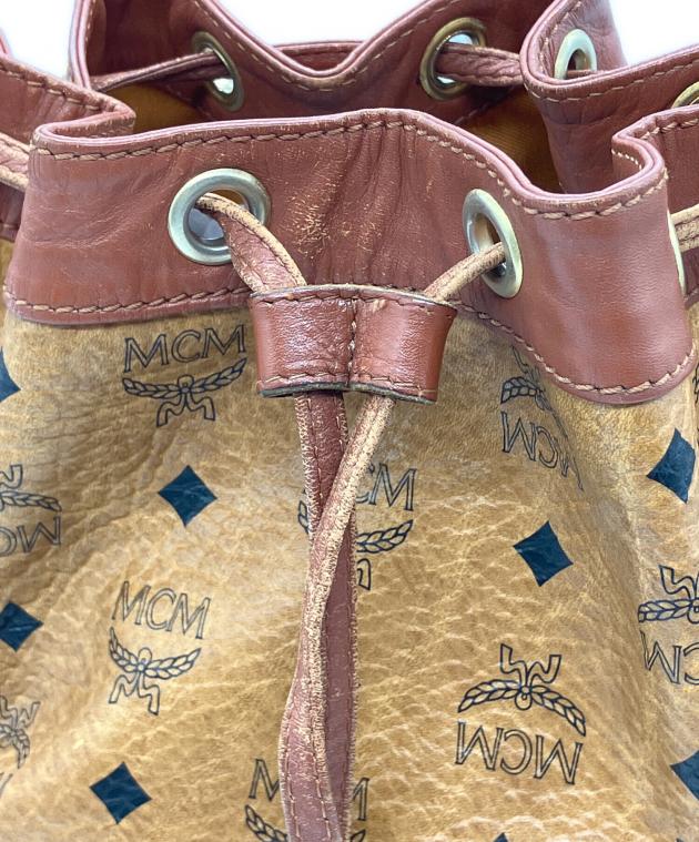 中古・古着通販】MCM (エムシーエム) 巾着ショルダーバッグ ブラウン