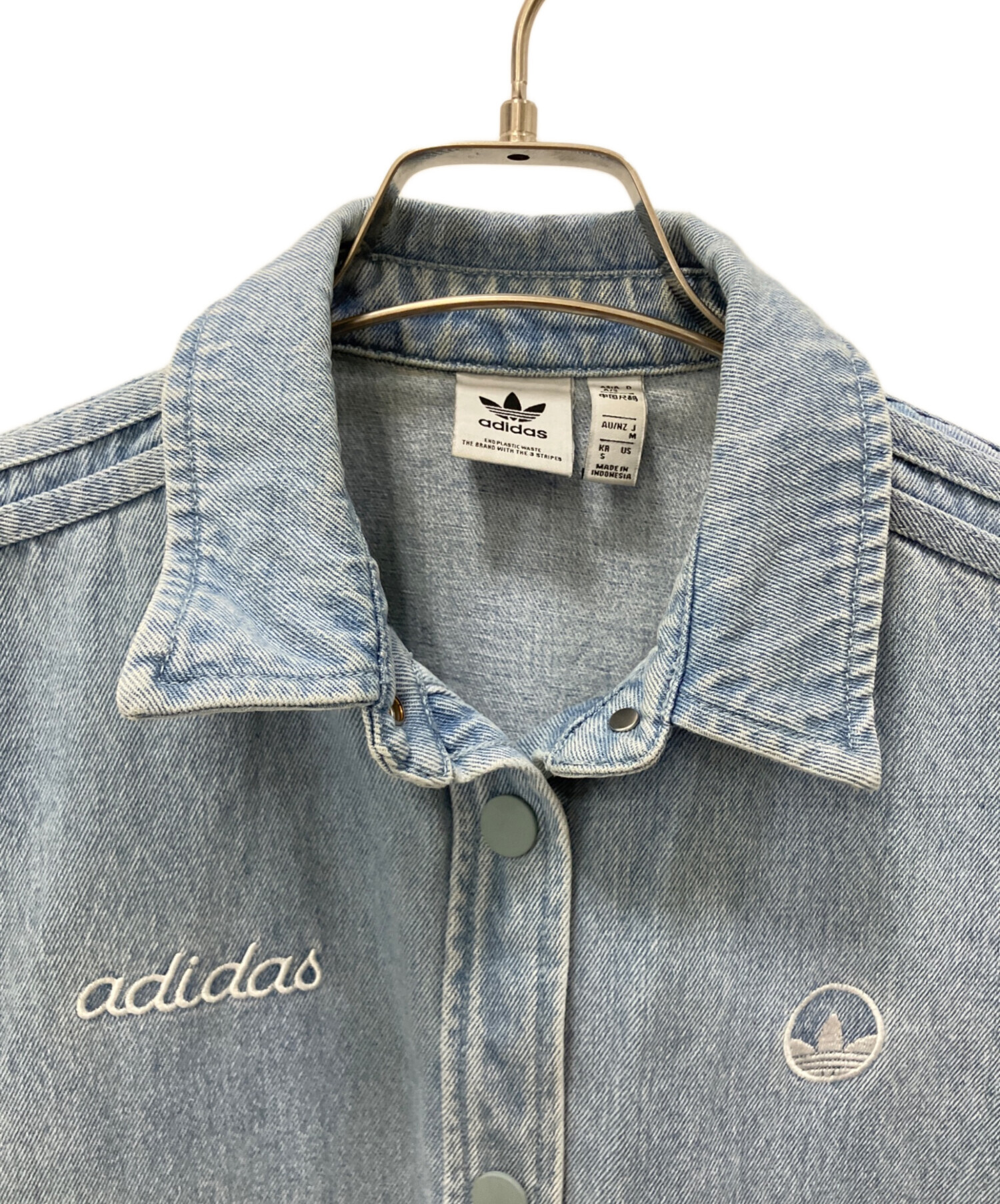 中古・古着通販】adidas (アディダス) デニム半袖ジャケット 