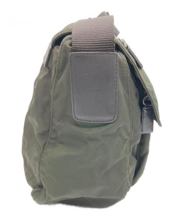 中古・古着通販】PRADA (プラダ) ナイロンショルダーバッグ オリーブ