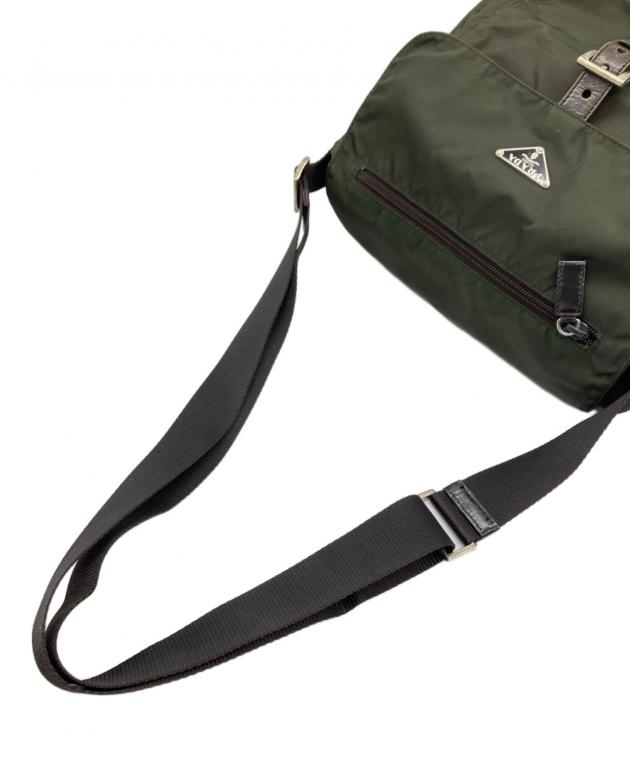 中古・古着通販】PRADA (プラダ) ナイロンショルダーバッグ オリーブ
