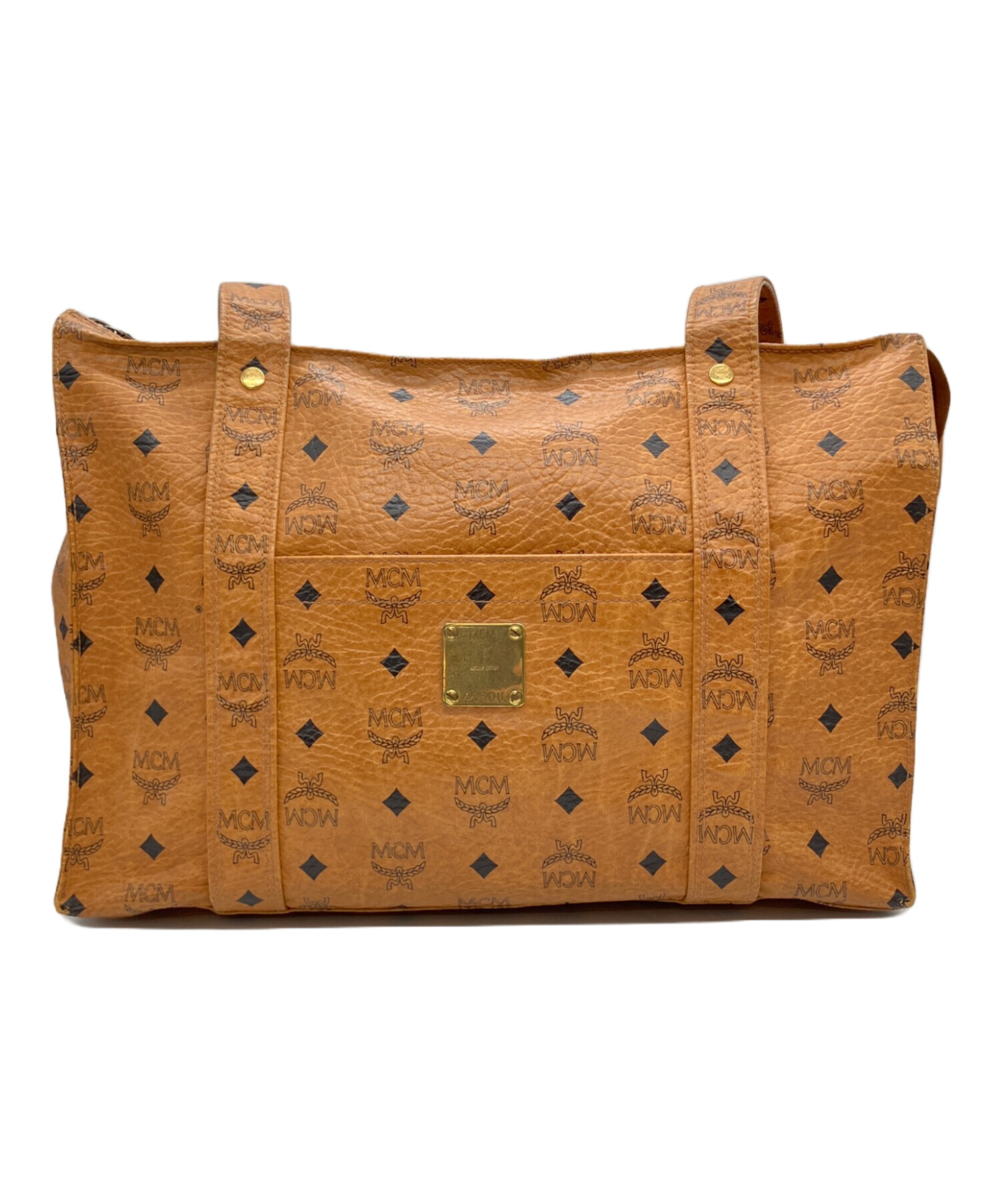 MCM キャメル ハンドバッグ 中古・古着通販】MCM (エムシーエム) トートバッグ キャメル｜ブランド
