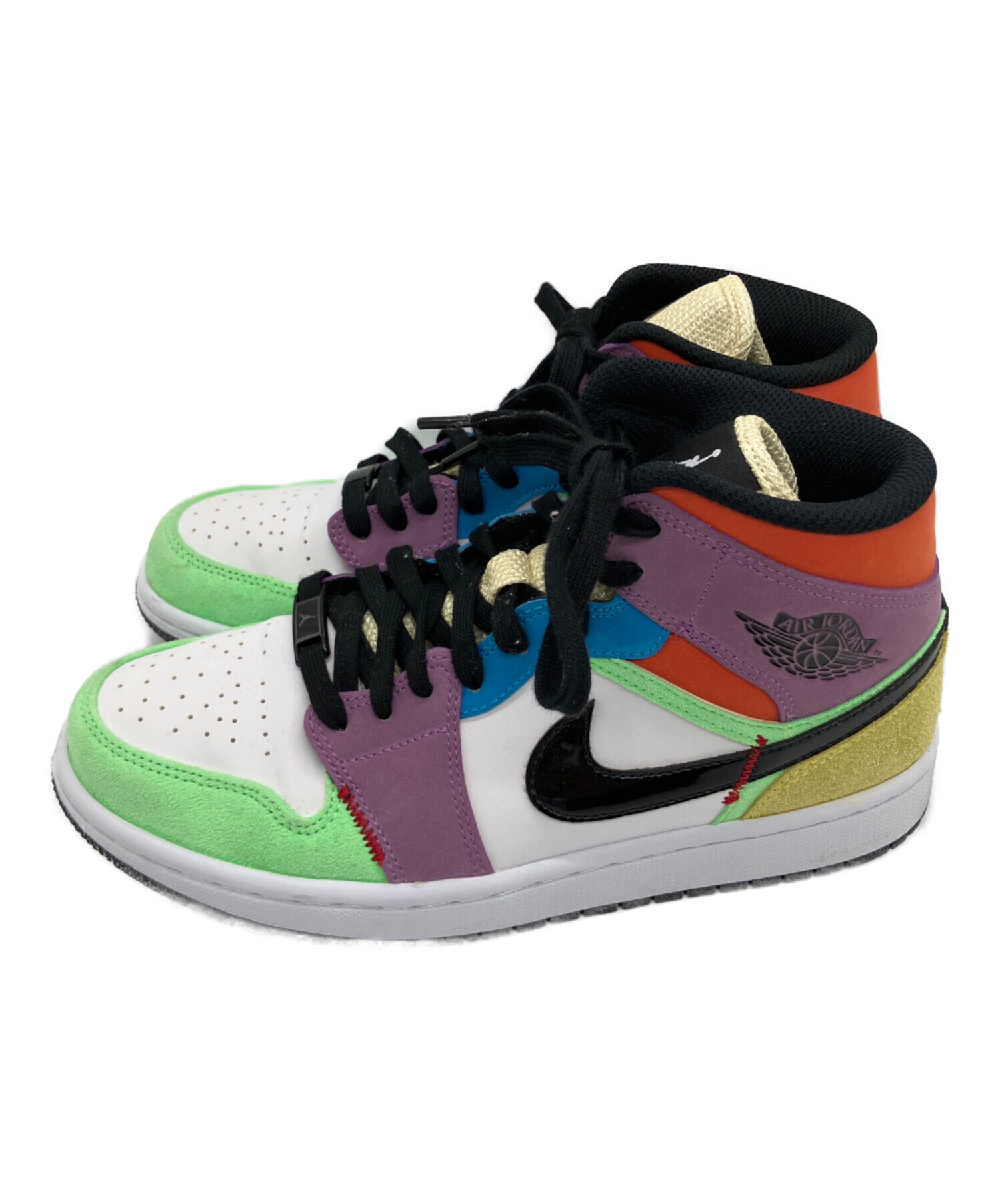 未使用 エアジョーダン MID 25cm 異素材マルチカラー 中古・古着通販】NIKE (ナイキ) AIR JORDAN 1 MID SE マルチカラー