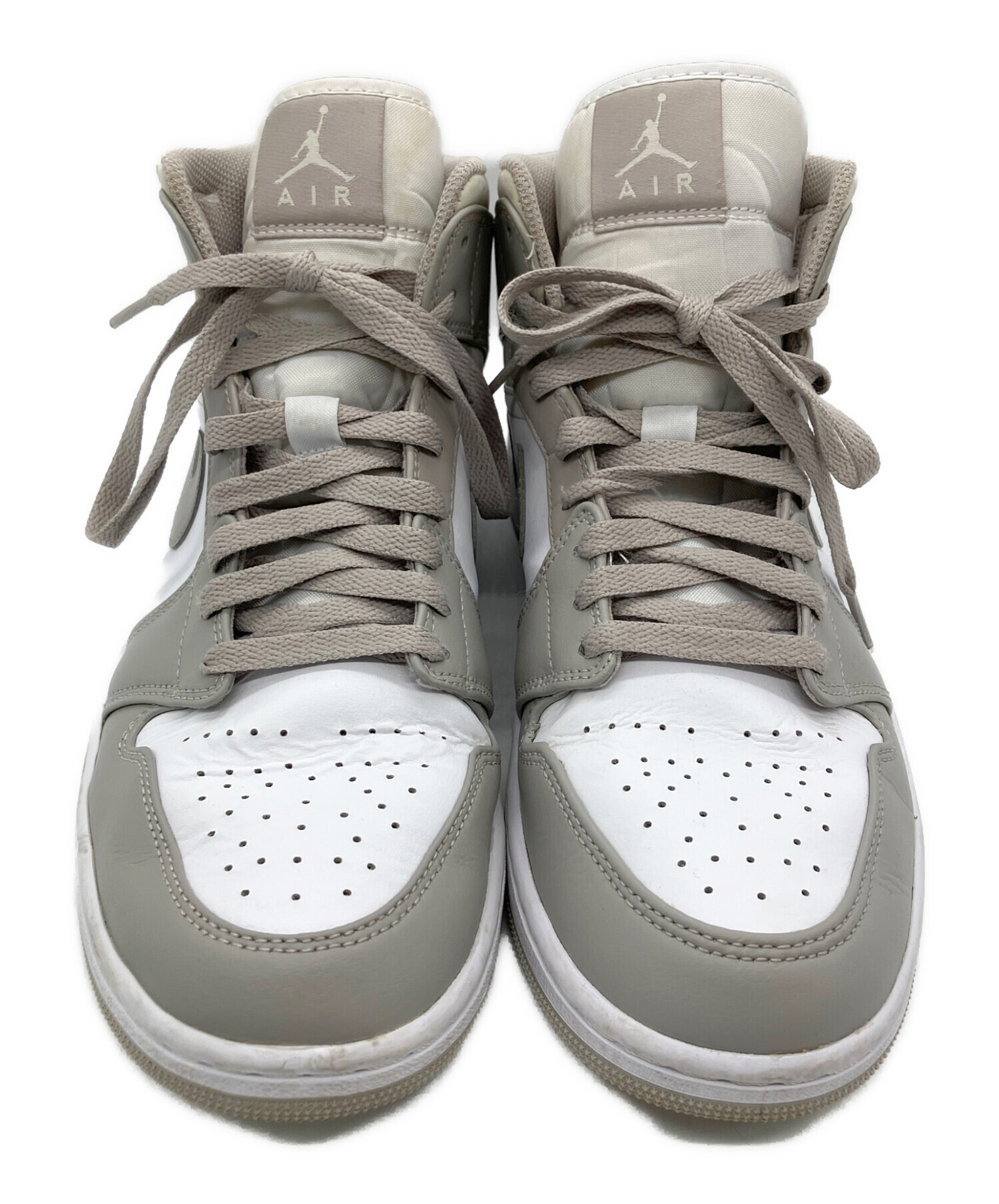中古・古着通販】NIKE (ナイキ) AIR JORDAN 1 MID ホワイト×グレー 