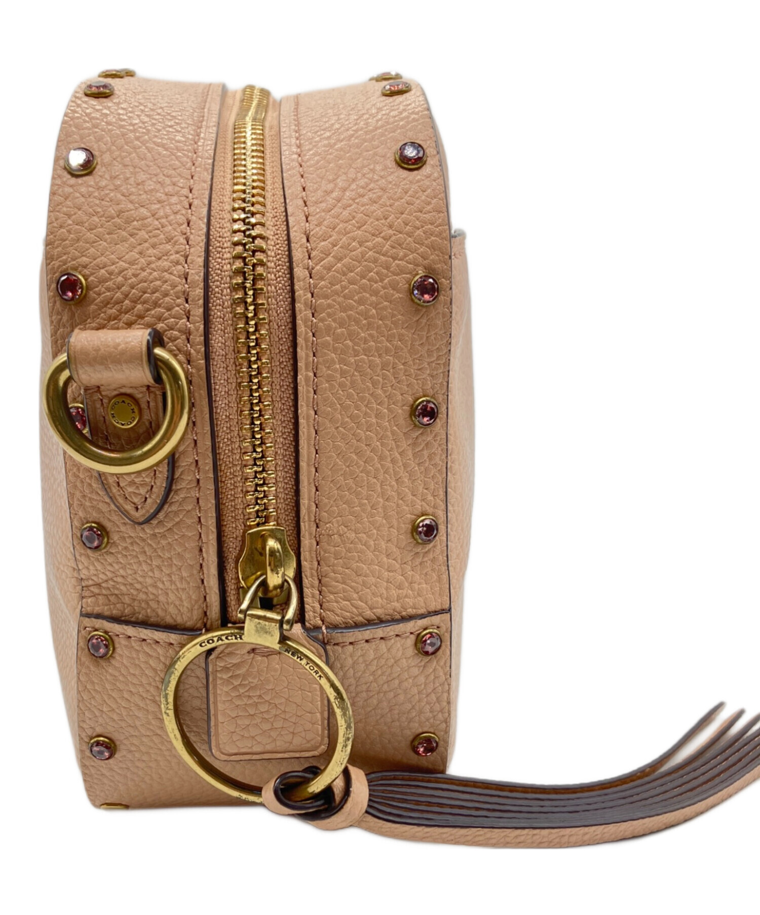 中古・古着通販】COACH (コーチ) ショルダーバッグ ピンクベージュ
