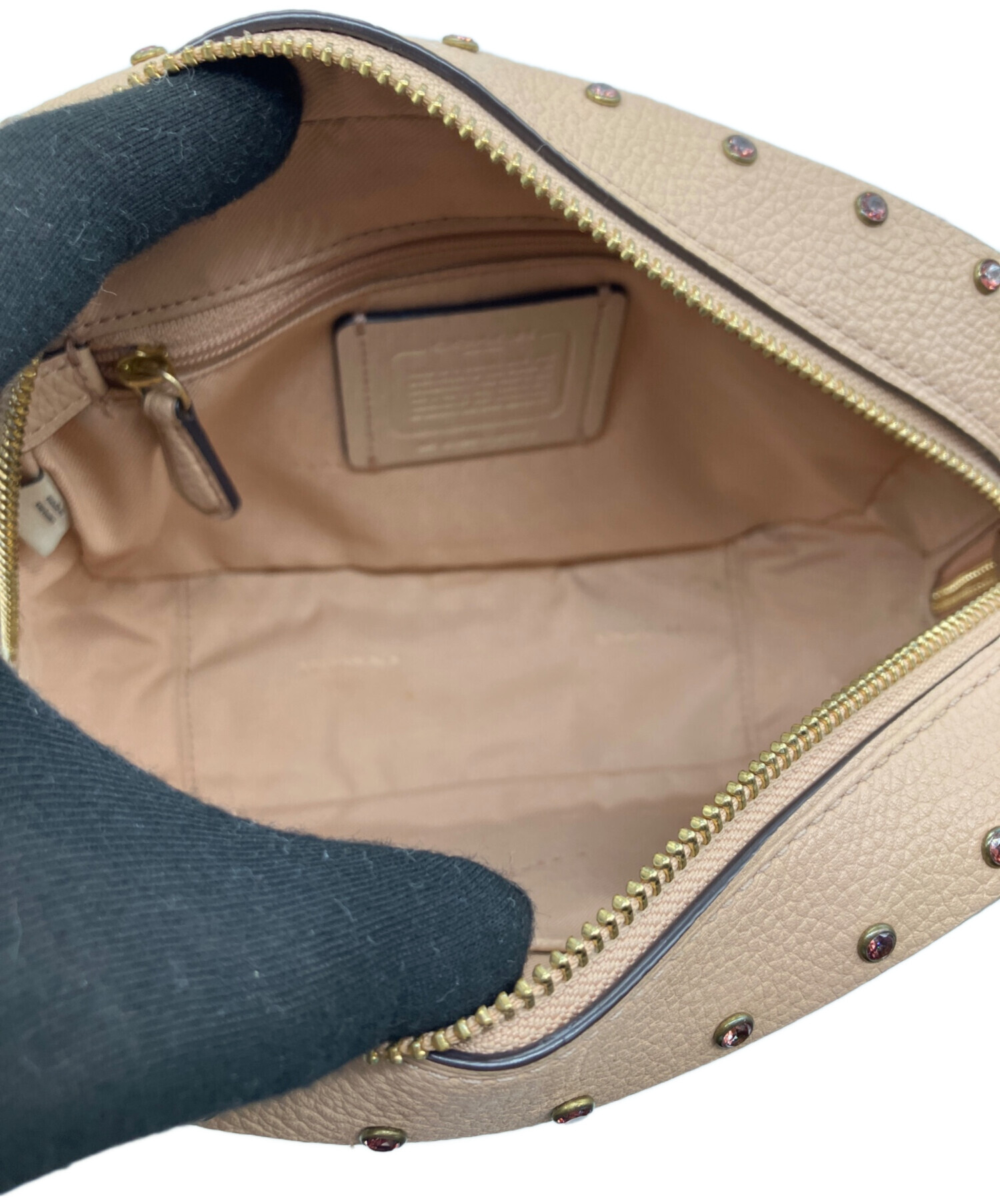 中古・古着通販】COACH (コーチ) ショルダーバッグ ピンクベージュ