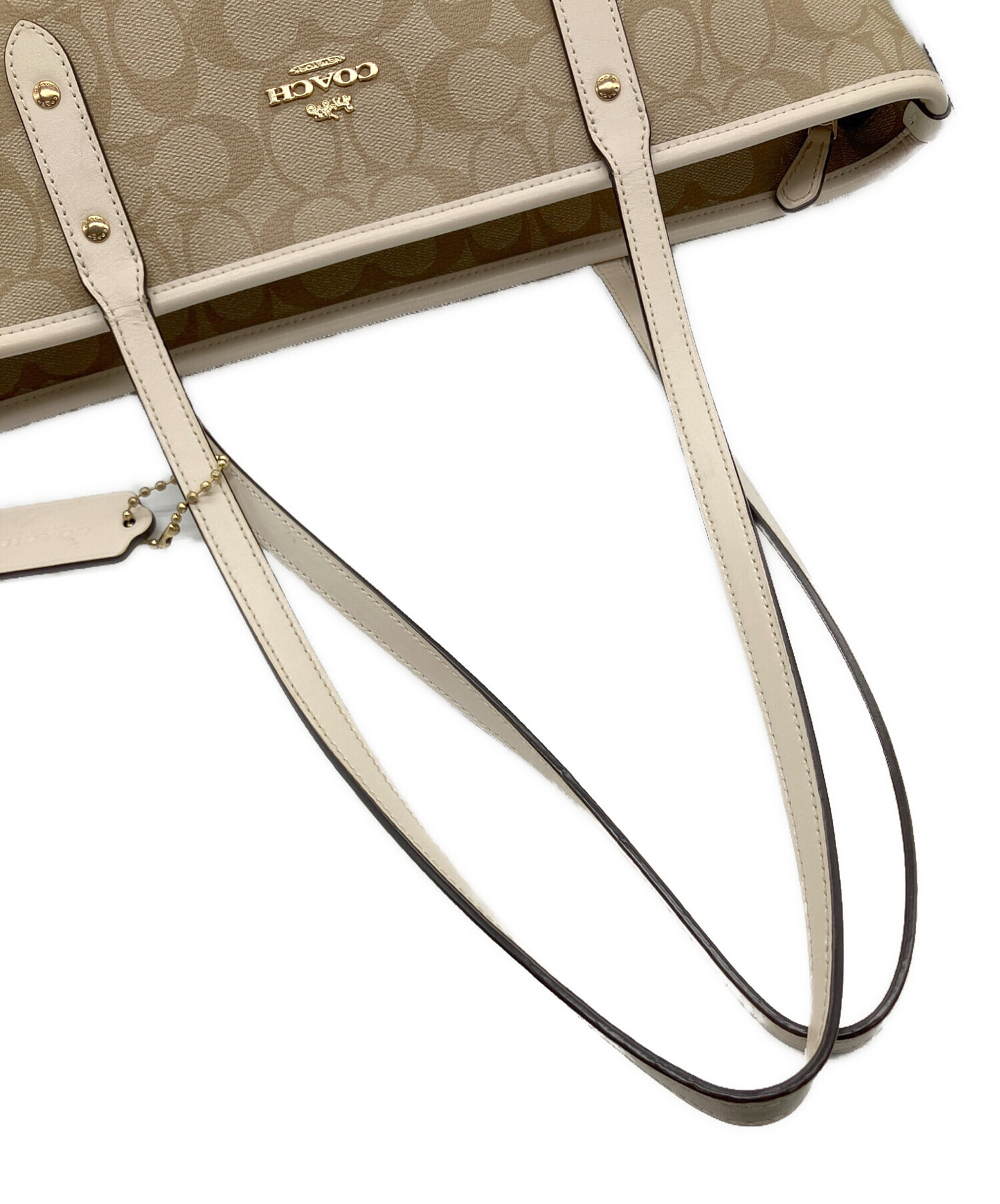 中古・古着通販】COACH (コーチ) トートバッグ ベージュ｜ブランド