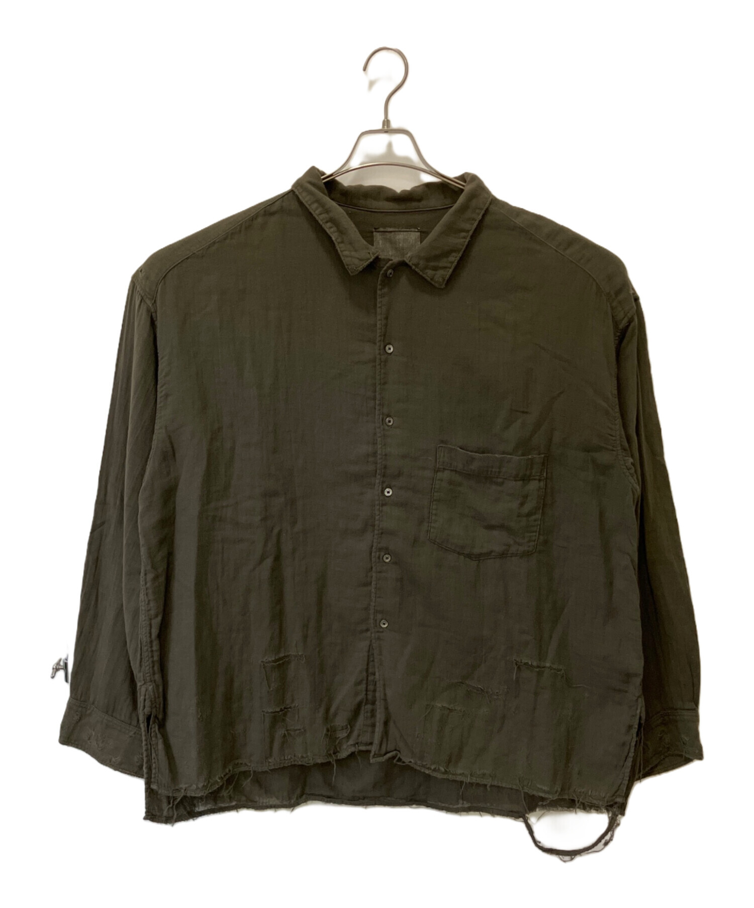 中古・古着通販】ANCELLM (アンセルム) 長袖シャツ オリーブ サイズ:2