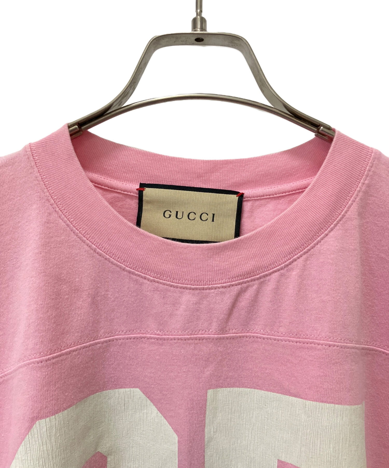 中古・古着通販】GUCCI (グッチ) 半袖カットソー ピンク サイズ:S