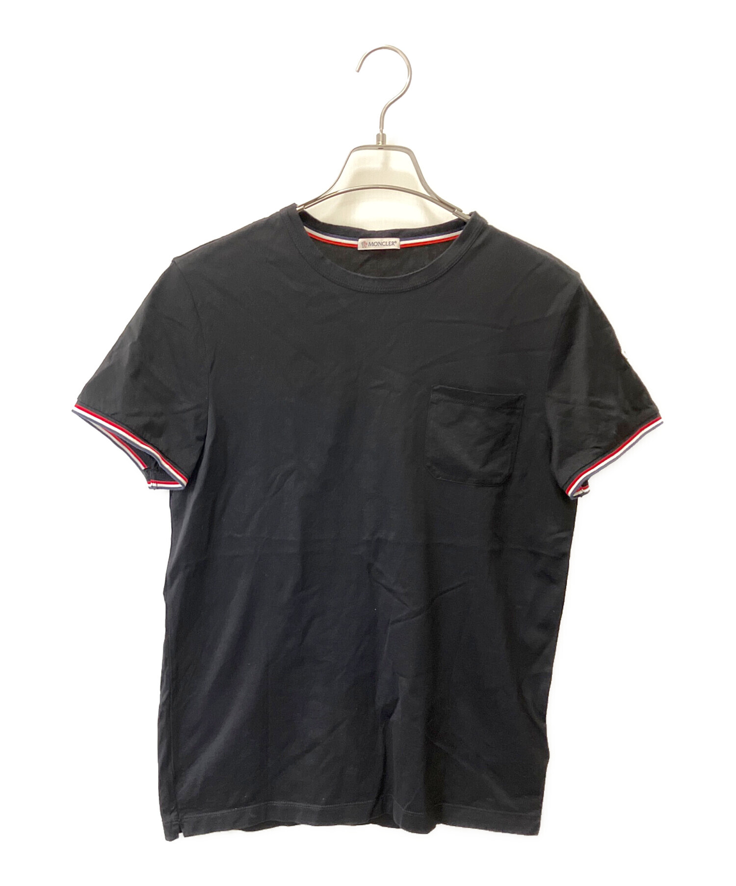 MONCLER モンクーレ　MAGLIA　T-SHIRT　Tシャツ 中古・古着通販】MONCLER (モンクレール) MAGLIA T-SHIRT ブラック