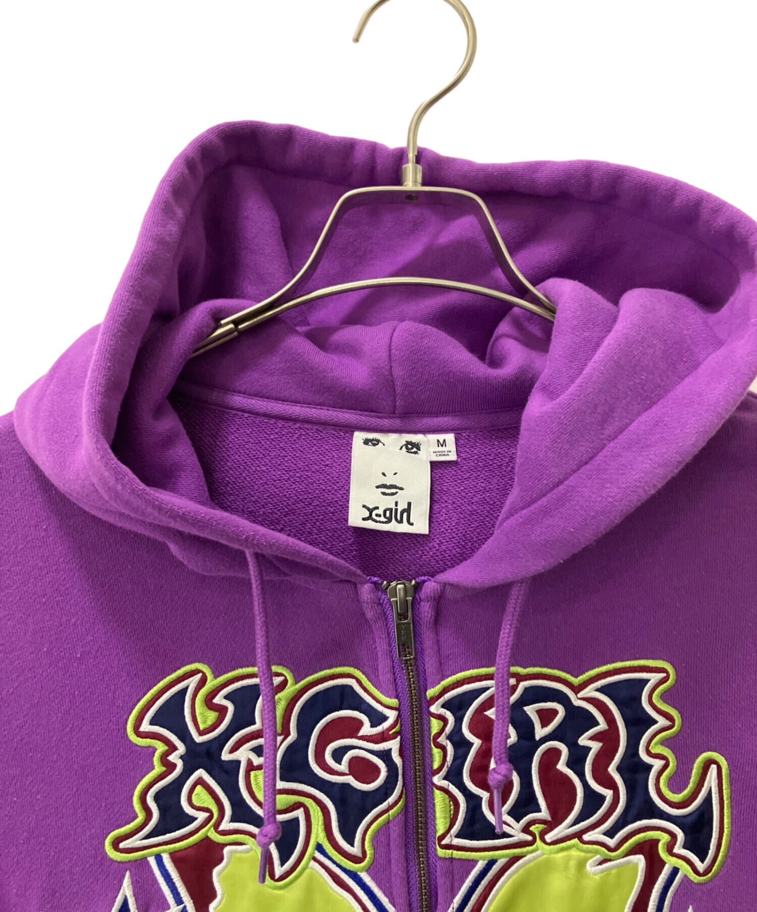 中古・古着通販】X-GIRL (エックスガール) ジップパーカー パープル 