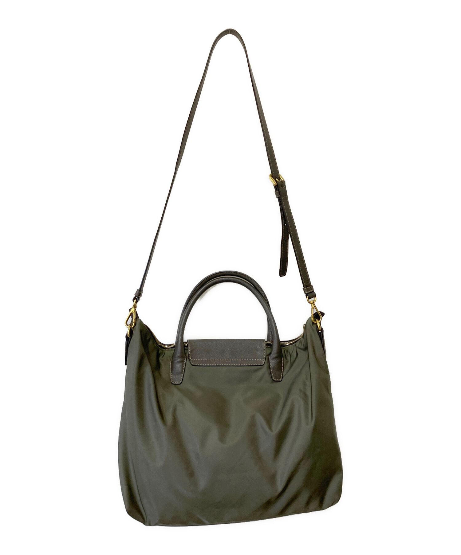 中古・古着通販】PRADA (プラダ) 2WAYショルダーバッグ カーキ
