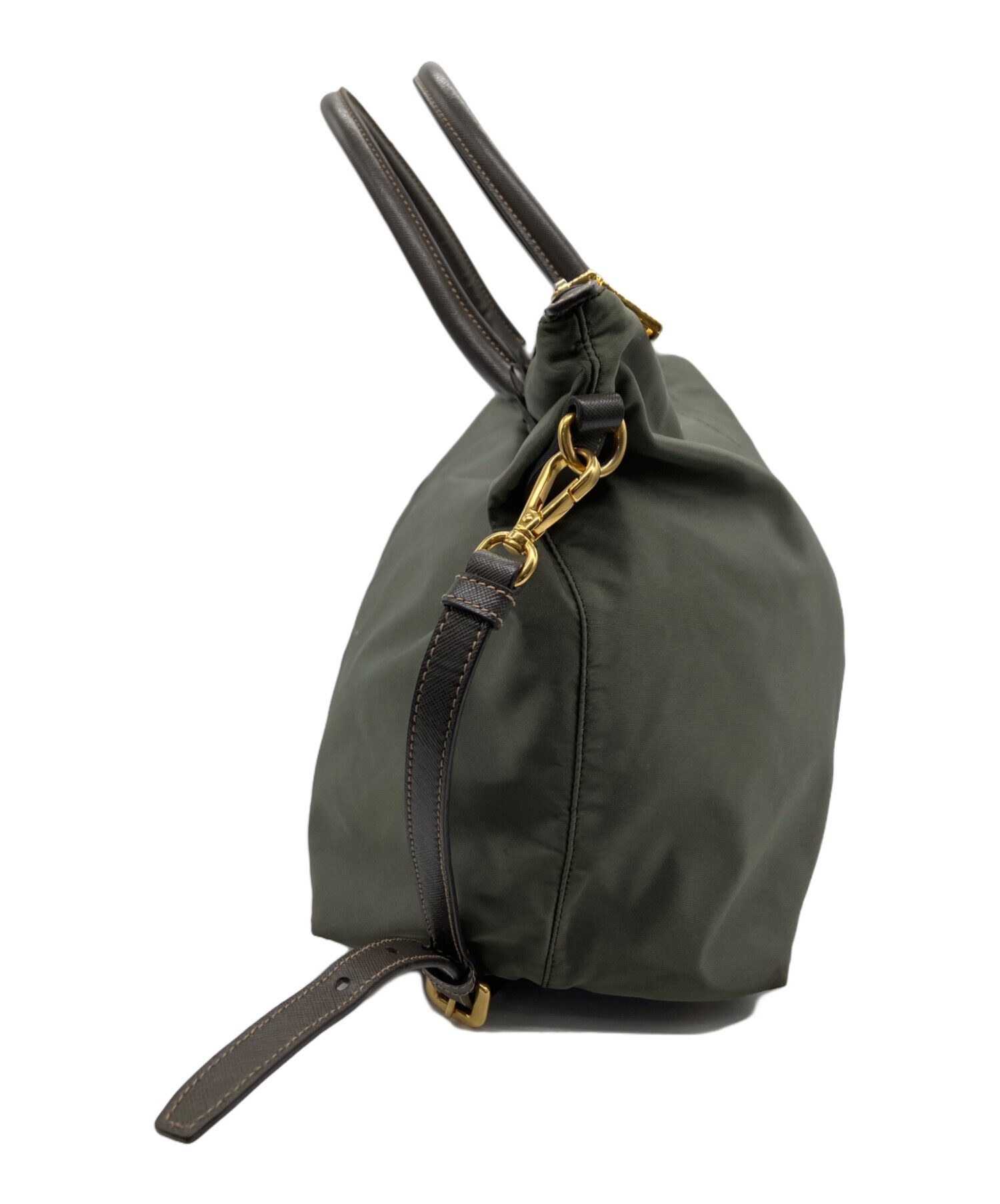 PRADA 2WAYショルダーバック 中古・古着通販】PRADA (プラダ) 2WAYショルダーバッグ カーキ