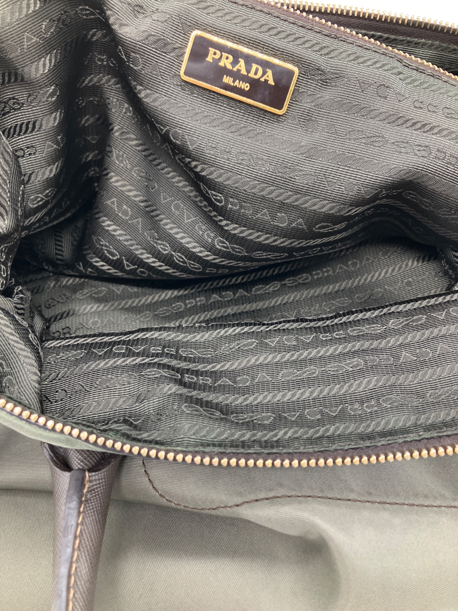 中古・古着通販】PRADA (プラダ) 2WAYショルダーバッグ カーキ