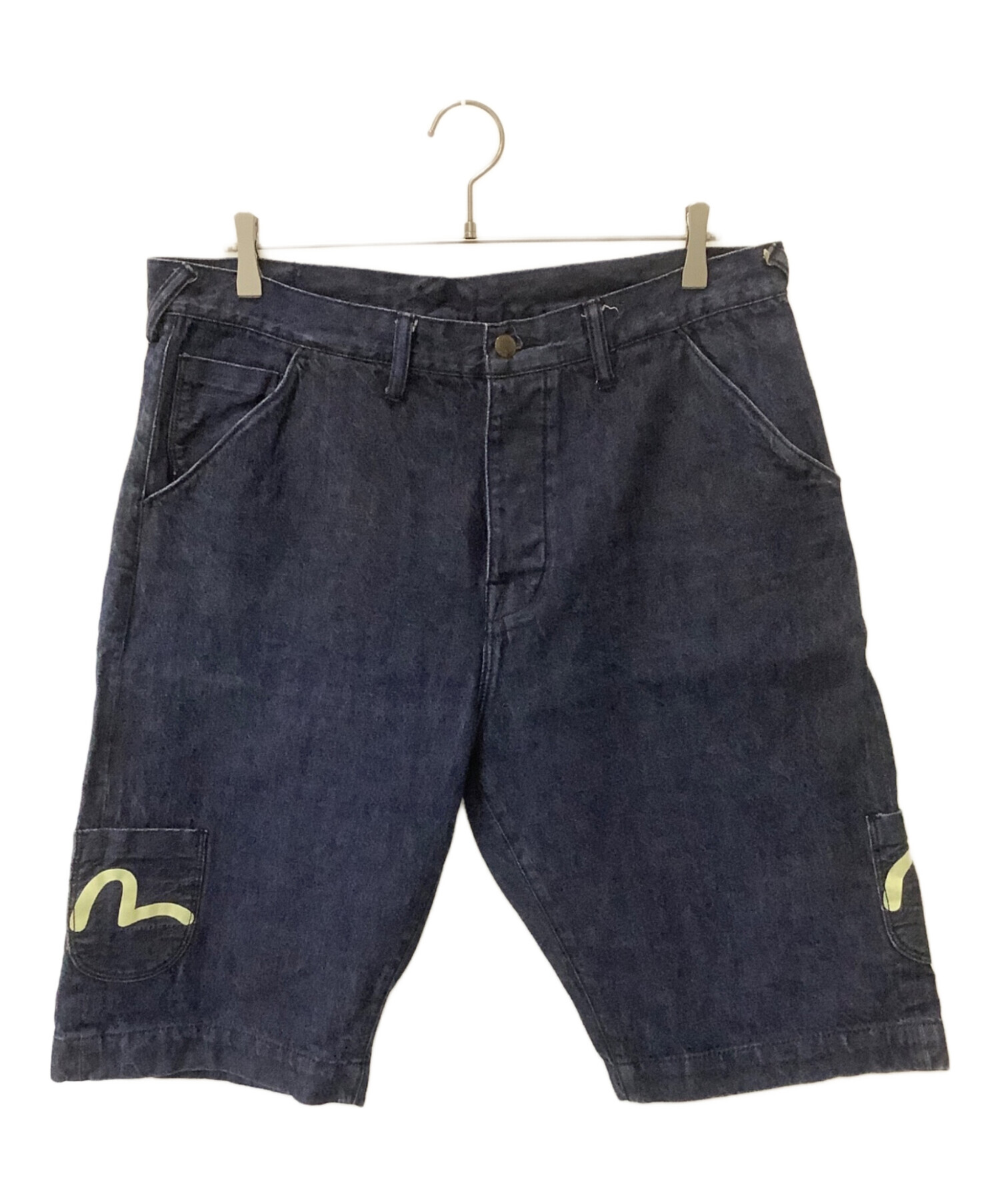 中古・古着通販】EVISU (エヴィス) デニムハーフパンツ ネイビー