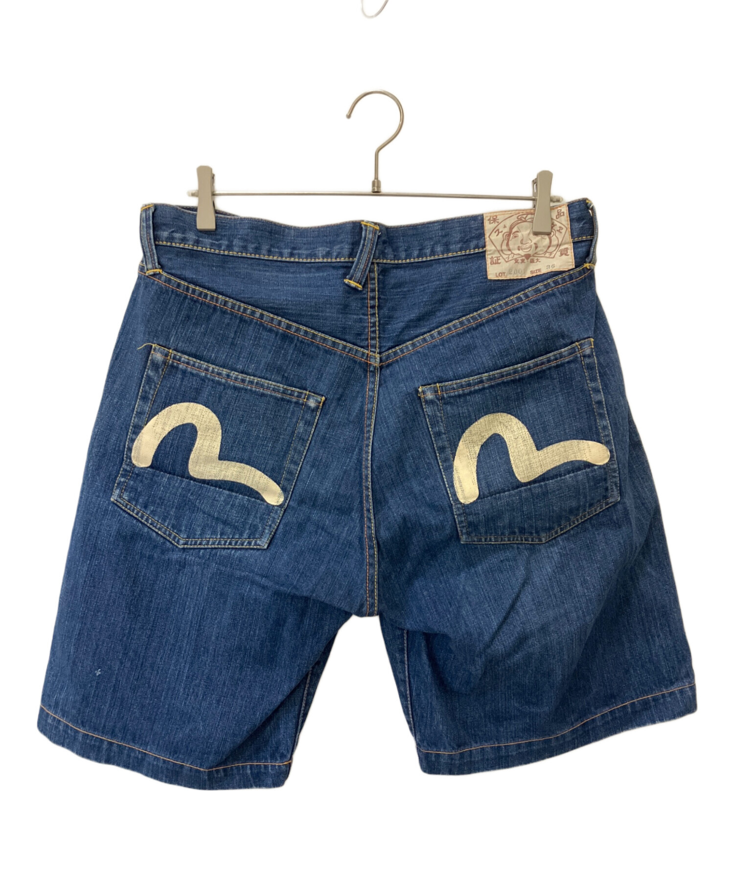 EVISU No.2 LOT.2006 メンズ　デニムハーフパンツ XL 中古・古着通販】EVISU (エヴィス) デニムハーフパンツ ブルー サイズ