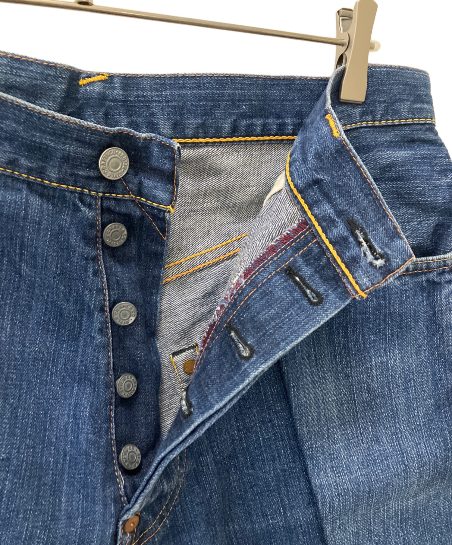 中古・古着通販】EVISU (エヴィス) デニムハーフパンツ ブルー サイズ