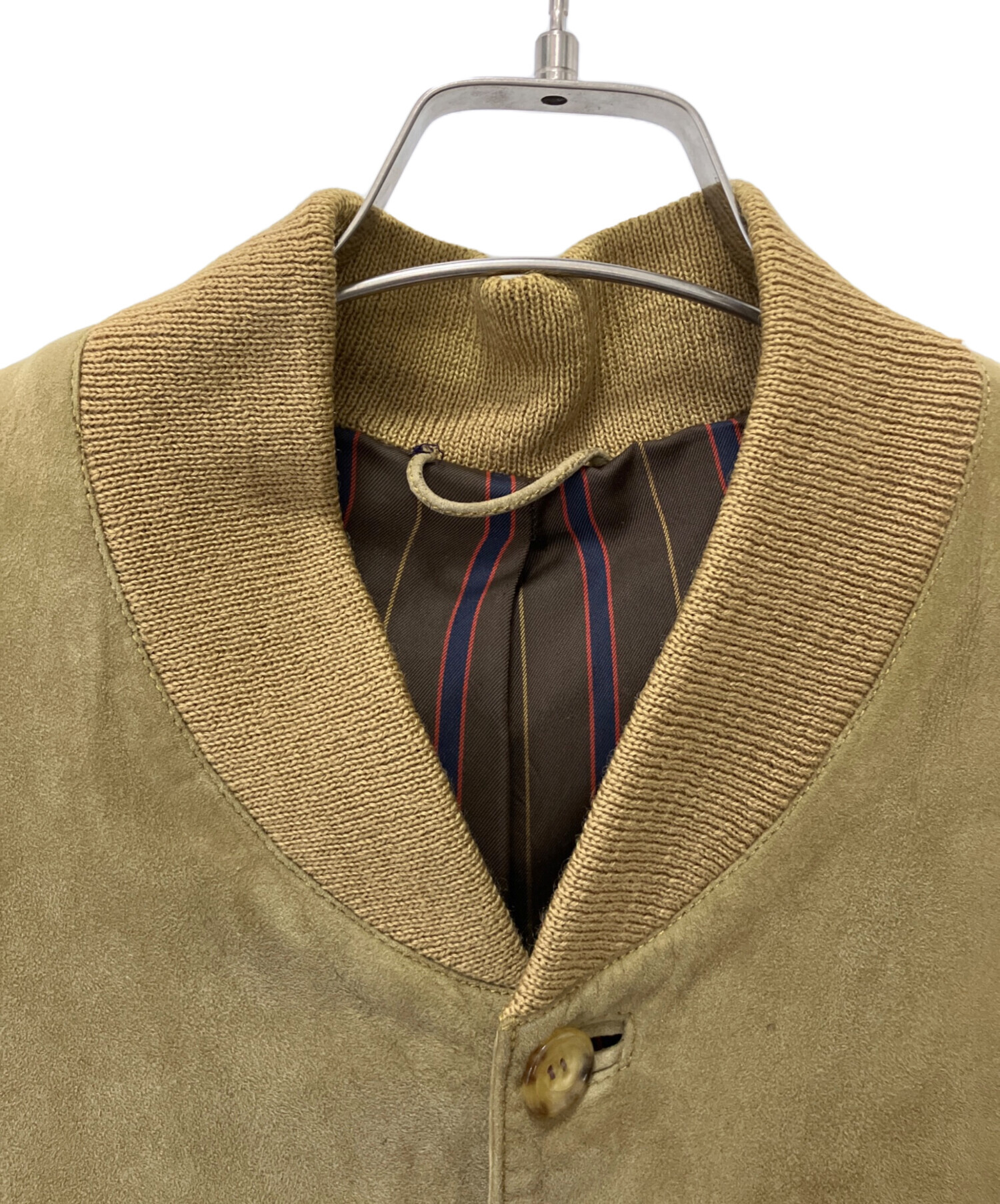中古・古着通販】dunhill (ダンヒル) スウェードジャケット ベージュ