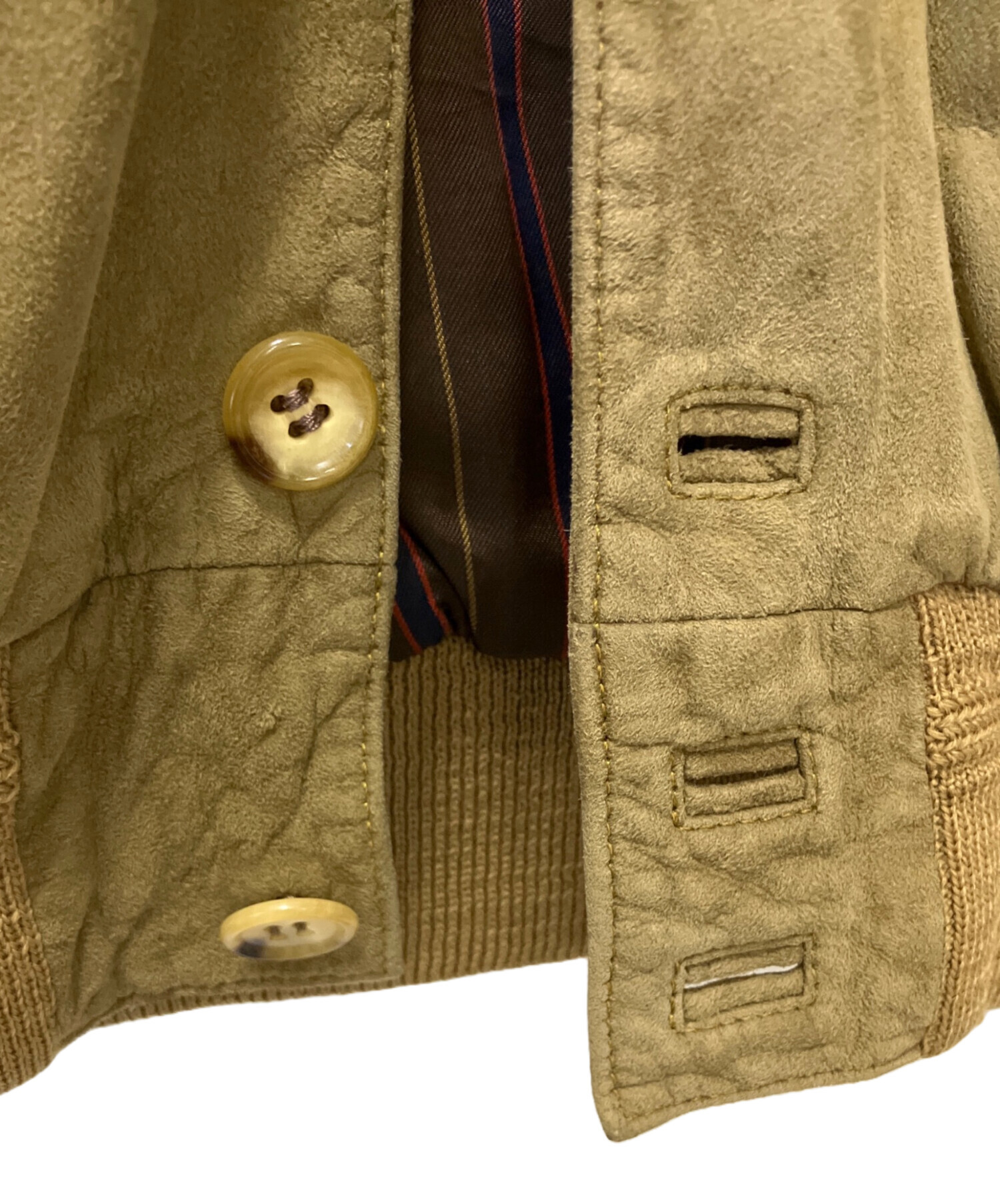 中古・古着通販】dunhill (ダンヒル) スウェードジャケット ベージュ