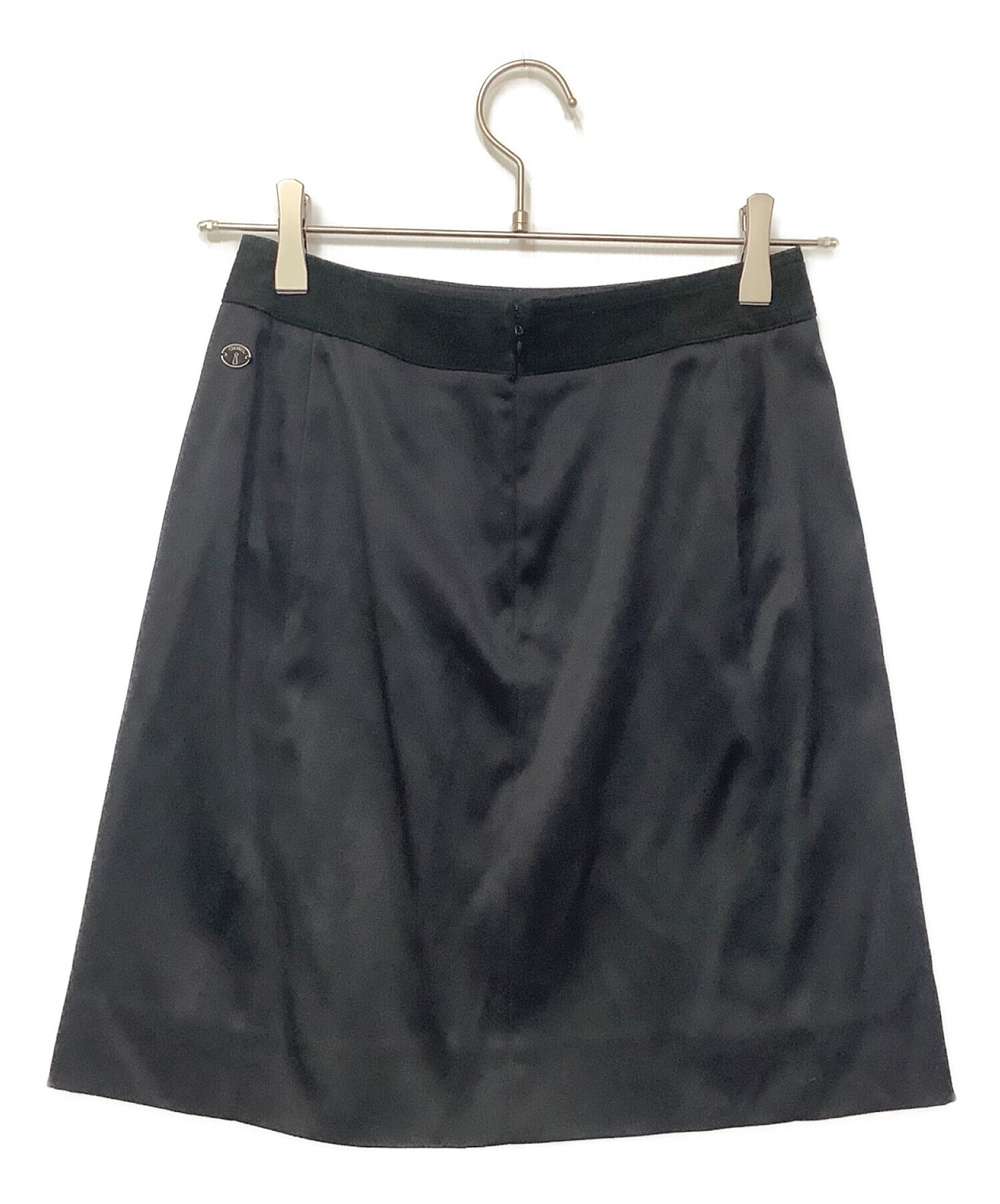 中古・古着通販】CHANEL (シャネル) 切替スカート ブラック サイズ:34 