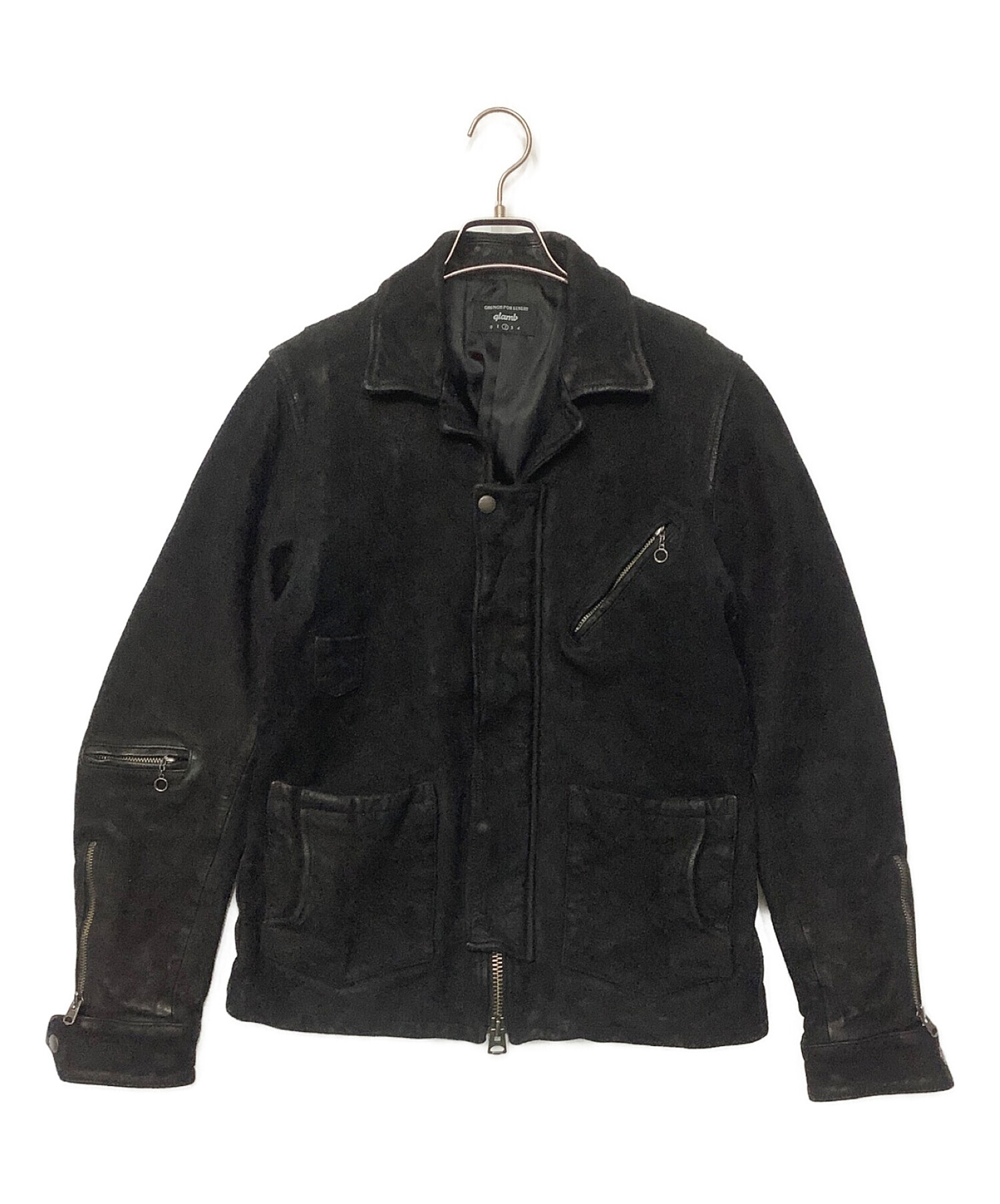 Glamb Durden leather JKT ブラック 中古・古着通販】glamb (グラム) Durden leather JKT ブラック サイズ