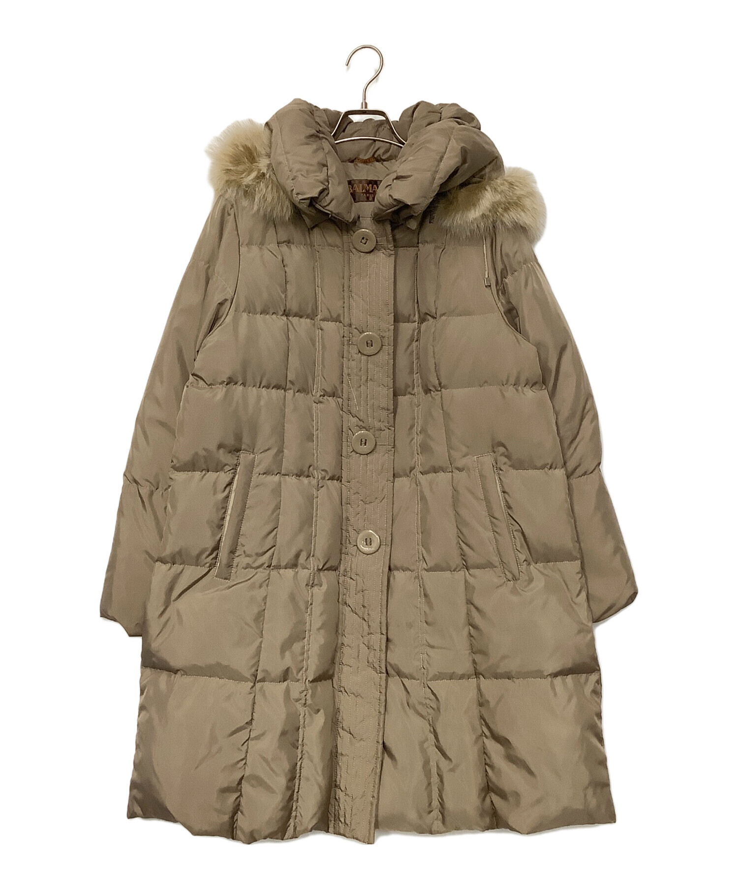 中古・古着通販】BALMAIN (バルマン) ダウンコート ライトブラウン