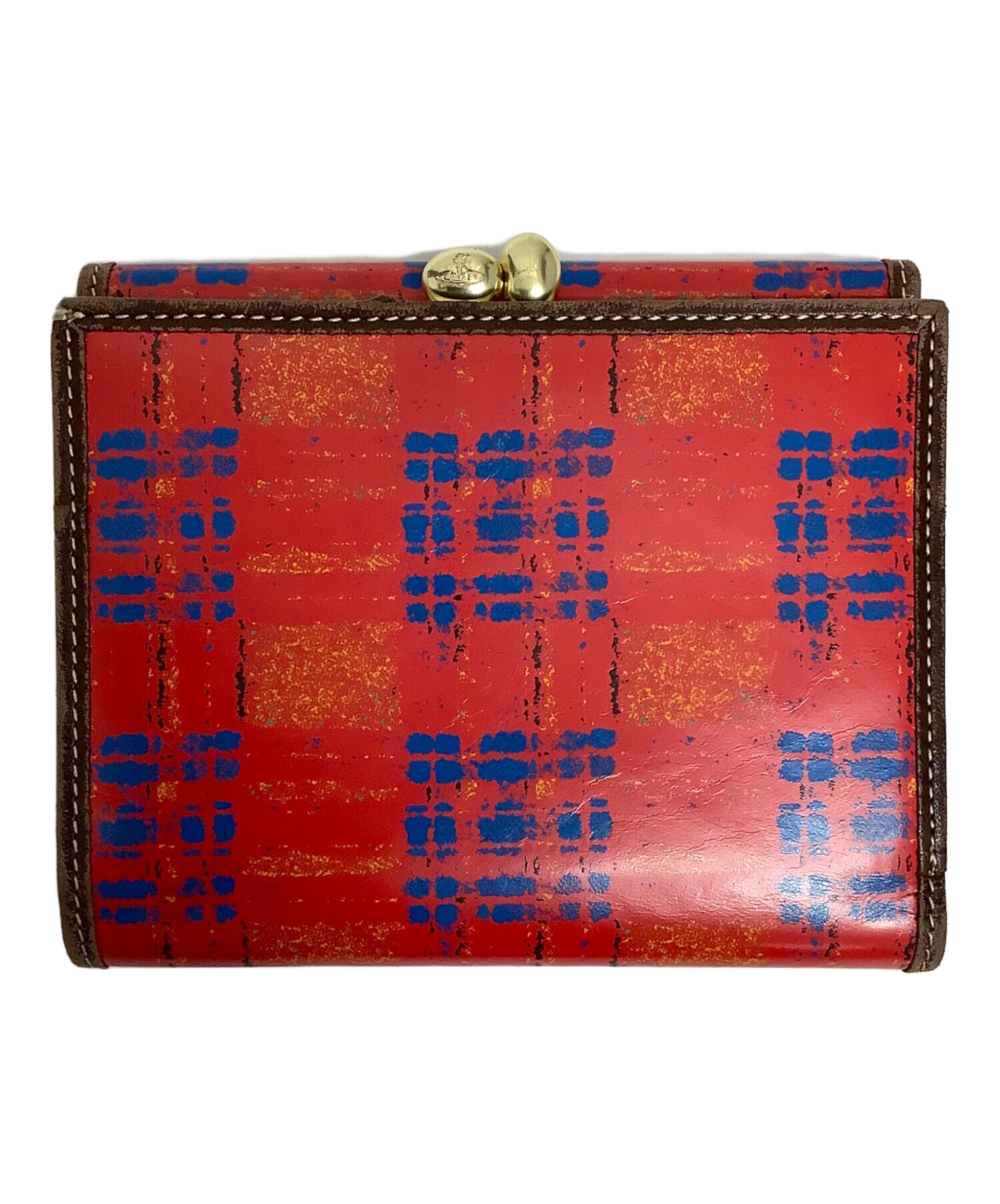 ヴィヴィアン ウエストウッド 三つ折り財布 レッド/ブルー 【公式通販】