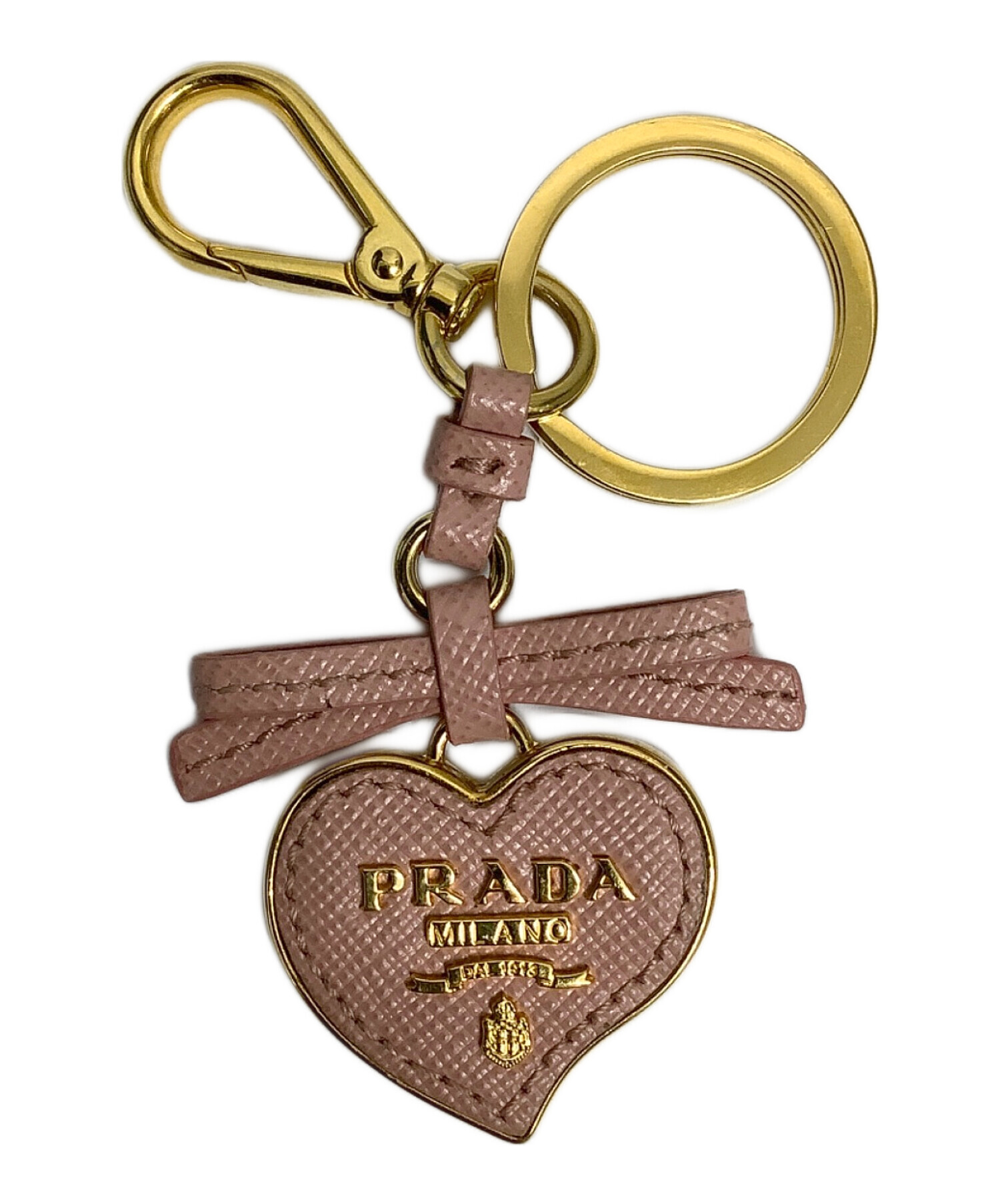 PRADA プラダ キーリング チャーム ピンク ハート PRADA ハート