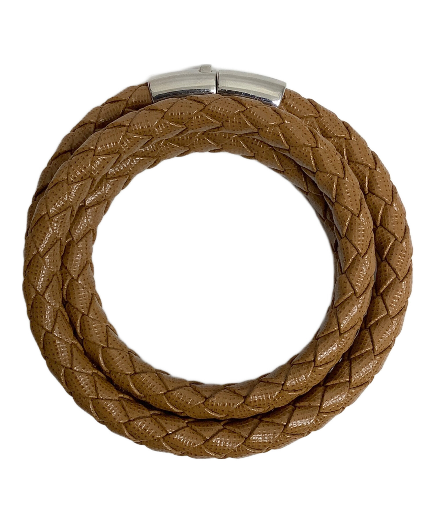 中古・古着通販】PRADA (プラダ) レザークラフトブレスレット ブラウン