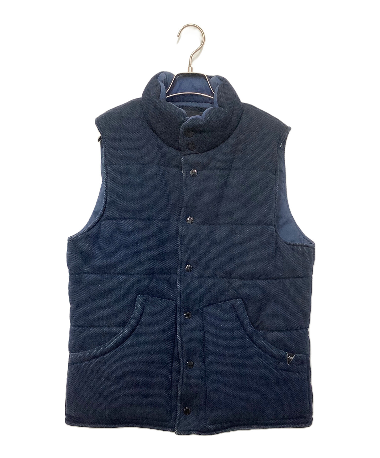 DENHAM デンハム 好デザイン キルティング 中綿 ベスト メンズ L 中古・古着通販】Denham (デンハム) 中綿ベスト インディゴ サイズ:M